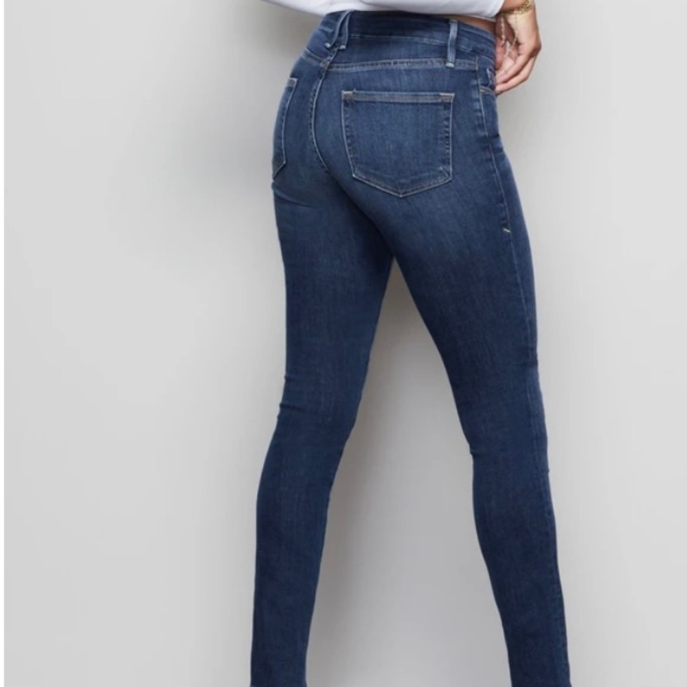 Good American Women's Skinny Jeans - Dark Blue